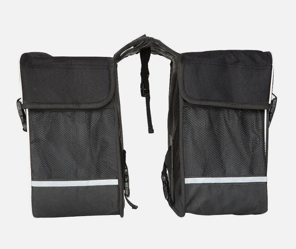 Doppel Gepäckträger Tasche Double für Fahrrad Fahrradtasche Gepäcktasche schwarz