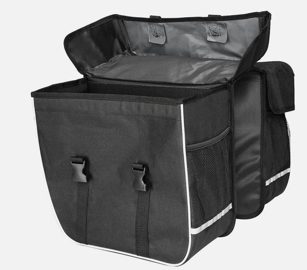 Doppel Gepäckträger Tasche Double für Fahrrad Fahrradtasche Gepäcktasche schwarz