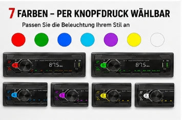 FM-Autoradio 1-DIN mit neuester Technik 45W USB SD TF Aux Bluetooth Freisprechen und FM Empfang