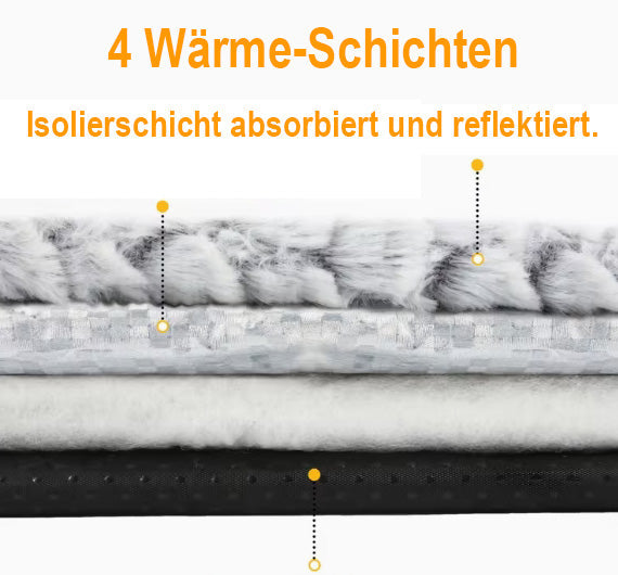 Extra warmes Thermo-Katzen- und Hundebett – ultra-weiche, waschbare Haustierliege