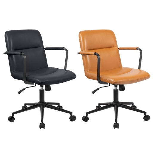 Bürostuhl HILDE, echtes Büffelleder, ergonomisch, belastbar bis 120 kg