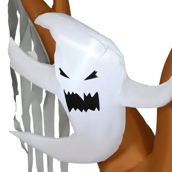 Aufblasbare Halloween-Dekoration – Geisterbaum mit LED-Beleuchtung & Figuren, 240 cm