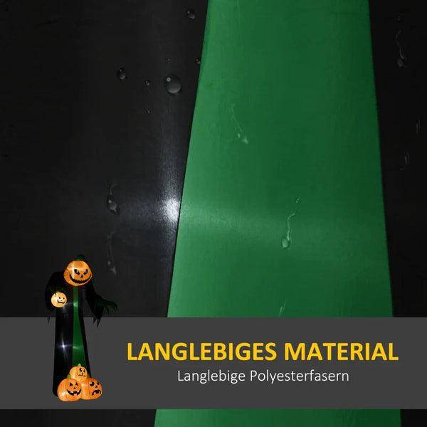 Aufblasbare Halloween-Dekoration – Kürbisgeist mit LED-Beleuchtung, 240cm