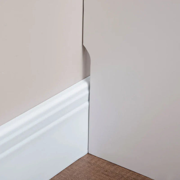 Heizkörperabdeckung mit Lamellendesign & Ablagefläche – Weiß, 120 cm