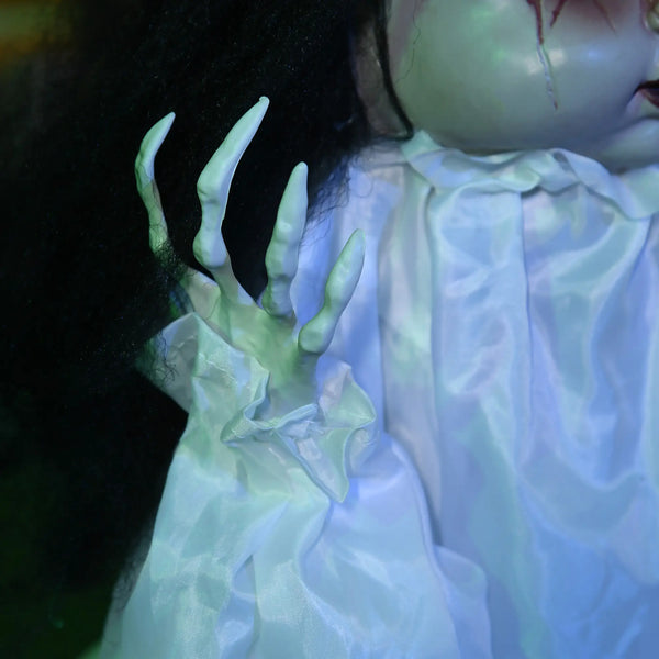 Halloween Dekoration Geisterpuppe 60 cm mit LED-Lichter Soundfunktion