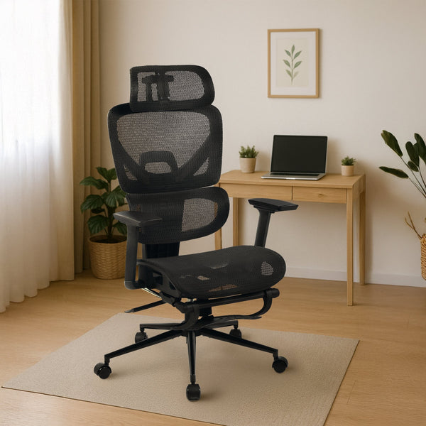 BERSFORD ergonomischer und vielfach einstellbarer Chefsessel, Mesh-Stoff, schwitzfrei.