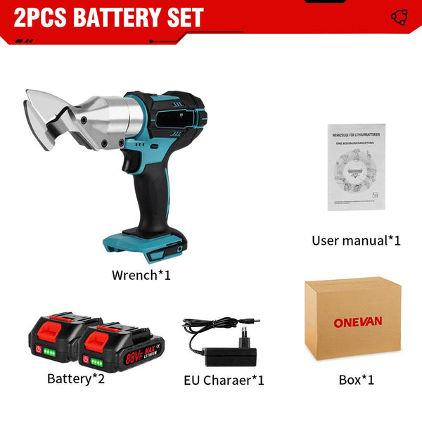 Akku-Blechschere Akkuschere, elektrische Blechschneider. Der Metallschneider! Inkl. 2x Akkus