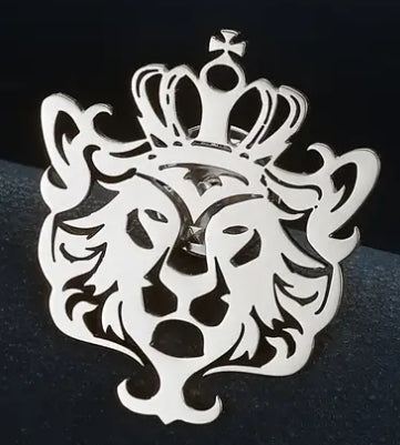 Brosche, Anstecker individualisiert. Silber. Ca. 4 cm Breite. Gefertigt nach Ihrem Firmenlogo oder Text. Wir setzen es für Sie um!