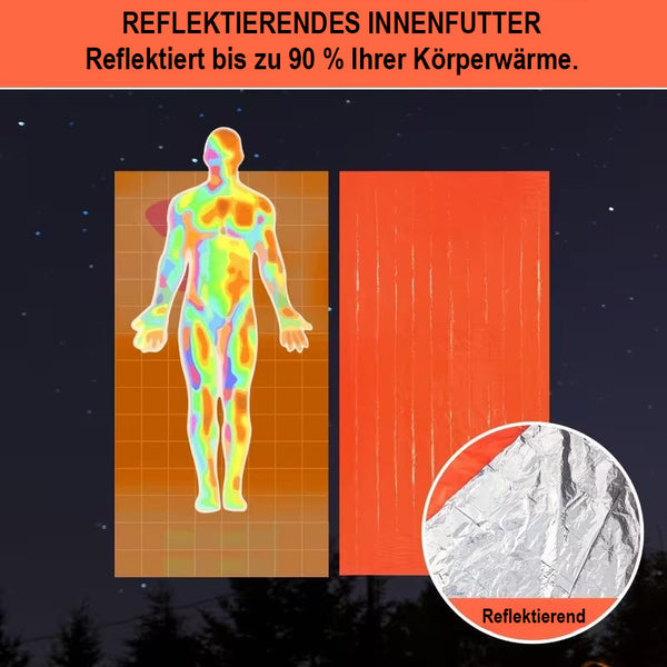 Notfall-Schlafsack – Thermische Survival-Schutzhütte für Outdoor & Notfälle