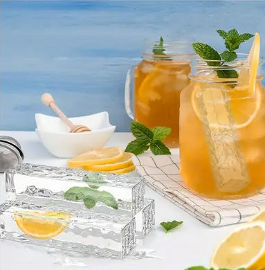 Coole Drinks, edle Form: 4er-Silikon-Eiswürfelform für extra lange Eiswürfel