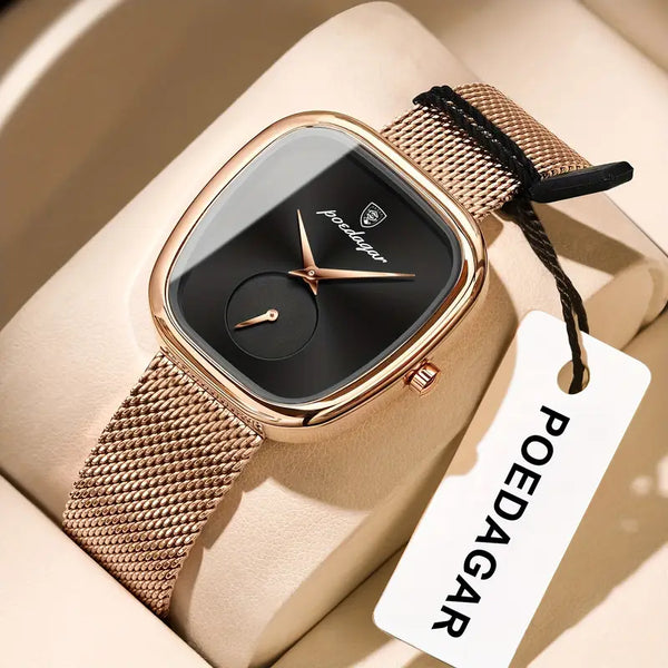 Damenuhr mit Edelstahlarmband. Gold oder Silber.