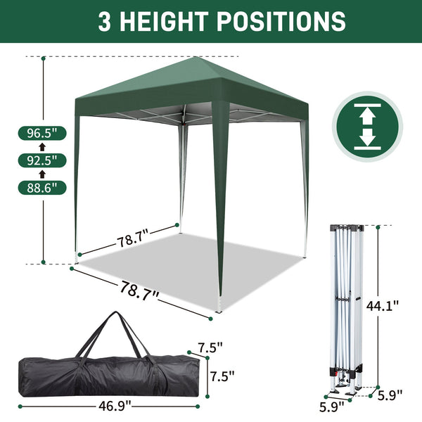 Faltpavillon wasserdicht. Pop Up. Mit 4 Seitenteilen. 2x2 Meter. Gartenzelt. Partyzelt. UV50+ Schutz. Einfaches Faltsystem.