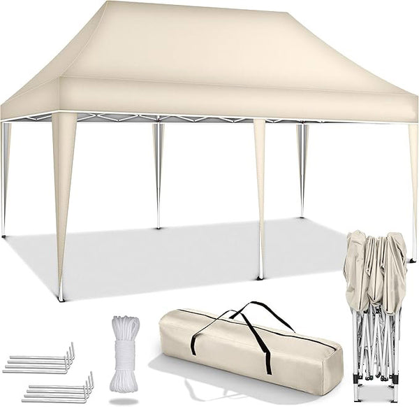 Faltpavillon wasserdicht. Pop Up. Ohne Seitenteile. 3x6 Meter. Gartenzelt. Partyzelt. UV50+ Schutz. Einfaches Faltsystem.