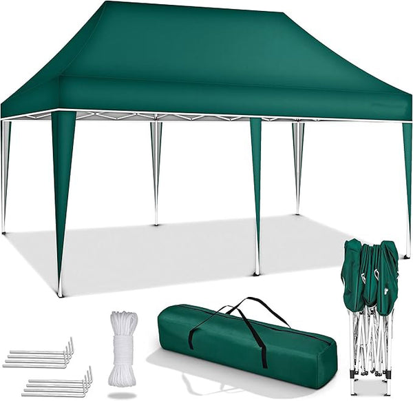 Faltpavillon wasserdicht. Pop Up. Ohne Seitenteile. 3x6 Meter. Gartenzelt. Partyzelt. UV50+ Schutz. Einfaches Faltsystem.