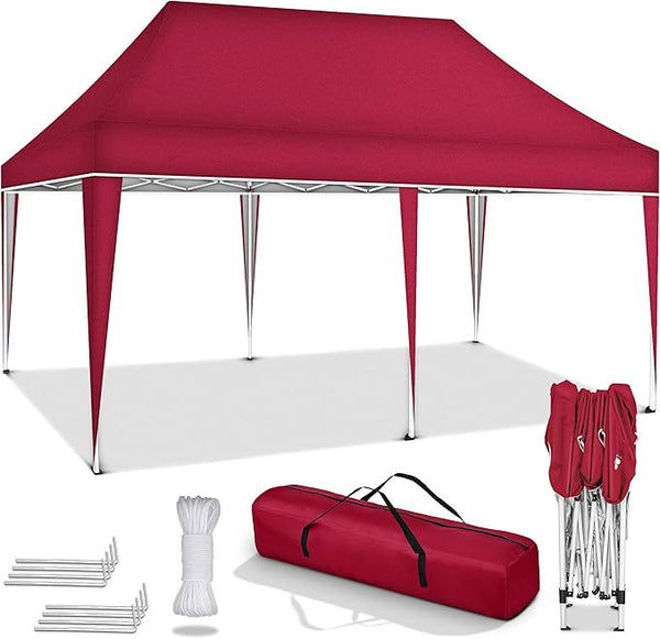 Faltpavillon wasserdicht. Pop Up. Ohne Seitenteile. 3x6 Meter. Gartenzelt. Partyzelt. UV50+ Schutz. Einfaches Faltsystem.