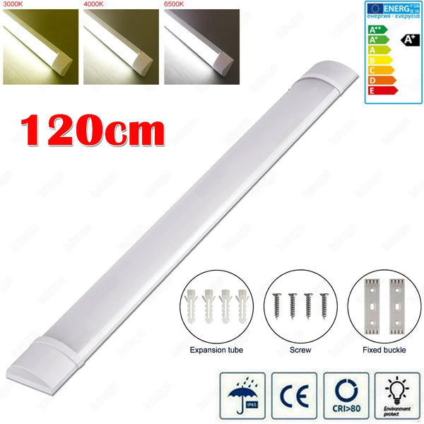 Neu: Deckenleuchte LED 40 Watt (Wie 400 Watt alte Röhren) 120 cm (3 Ausführungen), Bürolampe, Garage, Werkstatt.