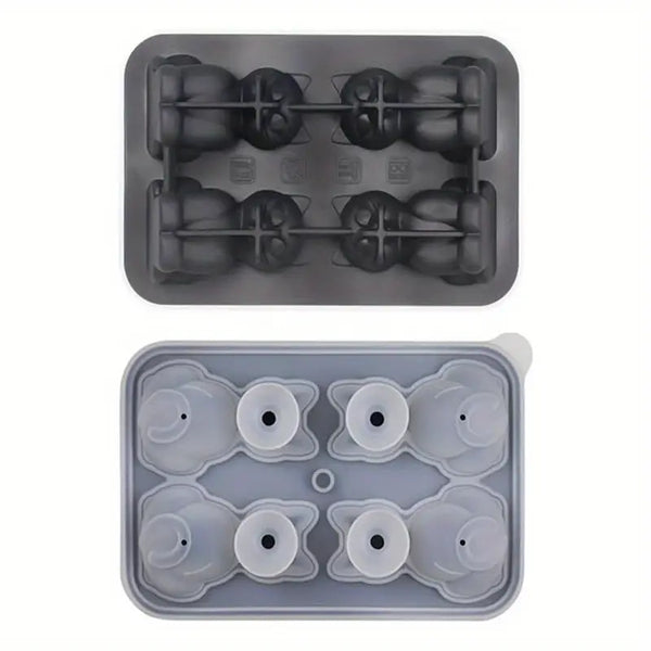 Coole Drinks, originelle Form. 4 Katzen als Eiswürfel