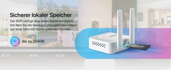 Akku-Internet-Überwachungskamera 2er Set 3 Megapixxel WLAN mit NVR Aufnahmerekorder