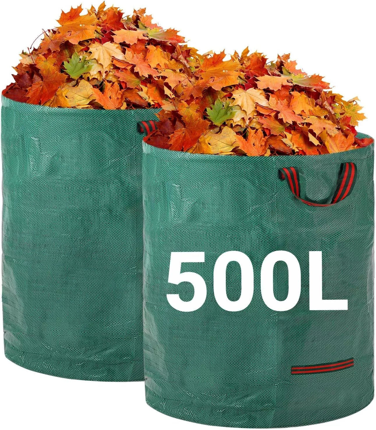 Doppelpack: 500 Liter Gartenabfallsack XXL. Gartentasche Riesiger Laubsack