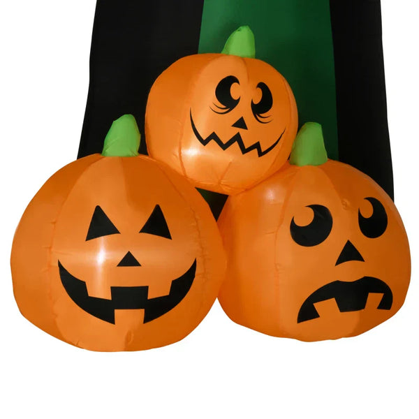 Aufblasbare Halloween-Dekoration – Kürbisgeist mit LED-Beleuchtung, 240cm