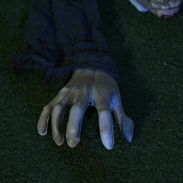 Halloween Dekoration heulender, kriechender Zombie 159 cm LED-Lichter Soundfunktion