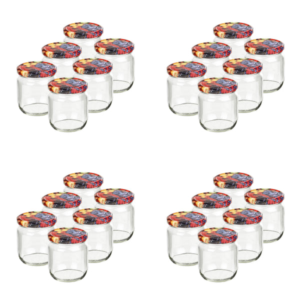 Einmachglas Obst-Design, 425 ml, rund, 6er/12er/24er/48er Set