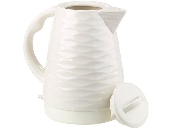 Porzellan-Wasserkocher 1,7 Liter, 1500W mit komplettem Kaffee-/Tee-Ser – Fairer Import Vertrieb