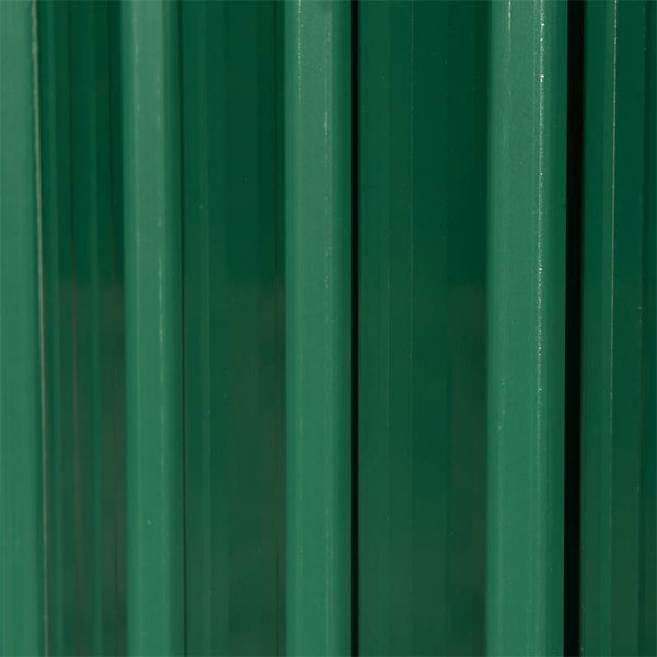 Geräteschuppen Gerätehaus Gartenhaus 257x392x178 cm Metall Fundament Farbe: Grün