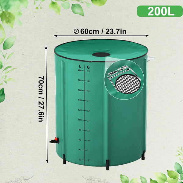 Regentonnen. 200-750 Liter. Warum zahlen, wenn Wasser gratis vom Himmel kommt?