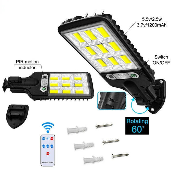 Solar-LED-Wandlampen (4-8-12er Set) mit Bewegungsmelder. Solarleuchten für Außen mit Bewegungsmelder – wetterfest &amp; kabellos