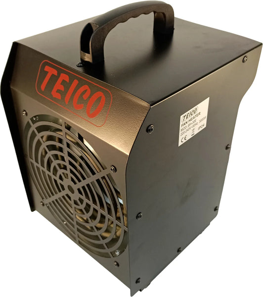 Robuster Elektro-Heizlüfter 3.000 W mit Thermostat | 2 Heizstufen | Gebläsefunktion