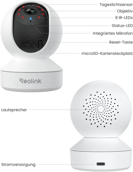 Reolink E1  – Smarte 3MP WLAN Internet Innenkamera mit Personen- & Haustiererkennung