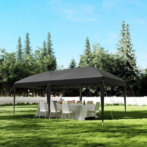 Faltpavillon 3 x 6 m – Pop-Up Pavillon inklusive Tragetasche. Sonnenschutz und leichter Regen. Ohne Seitenteile.