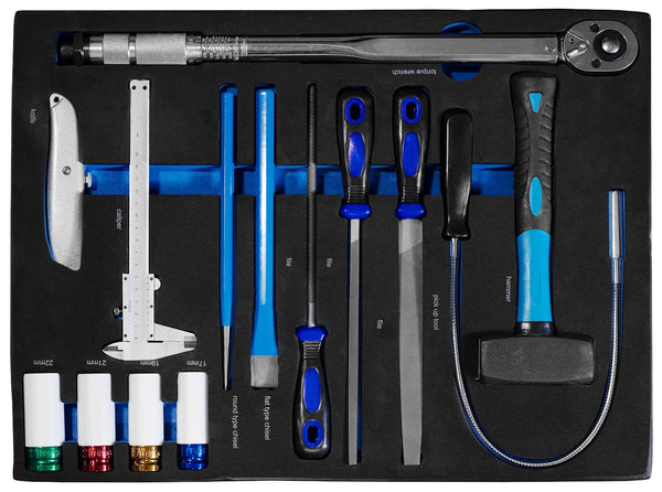 XXL Profi-Werkzeugwagen 8 Schubladen Werkstattwagen mit Werkzeug gefüllt. 89 kg Gesamtgewicht.