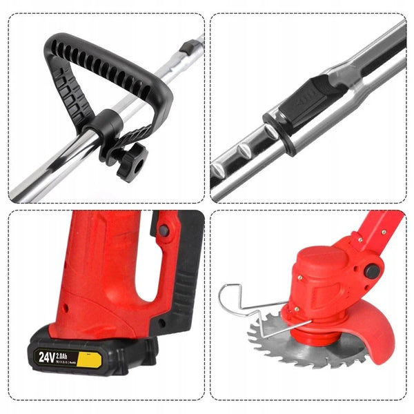 Akku-Rasentrimmer mit 2 Lithium-Akkus und Ladegerät Freischneider Motorsense