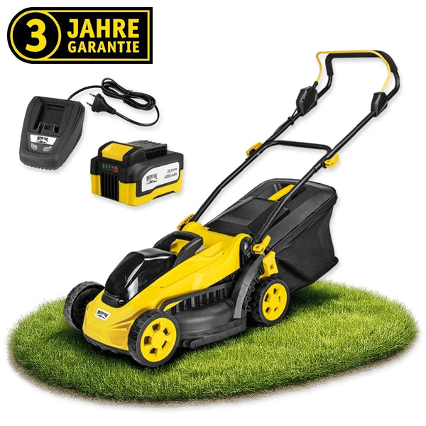 Sonderposten: Akku-Rasenmäher 20 V inklusive Akku & Ladegerät | Brushless | 33 cm | Mulchfunktion