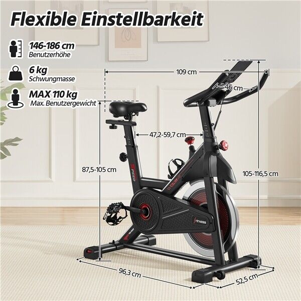 Heimtrainer Fitnessbike für effektives Fitnesstraining. Cardiotrainer. Indoor-Bike.