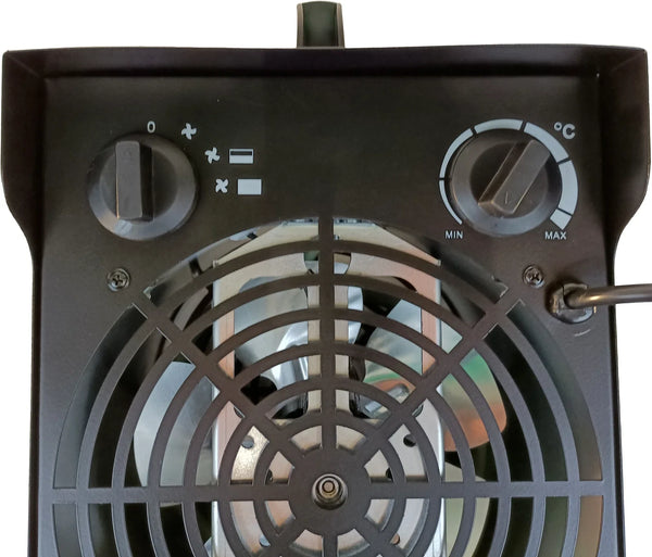 Robuster Elektro-Heizlüfter 3.000 W mit Thermostat | 2 Heizstufen | Gebläsefunktion