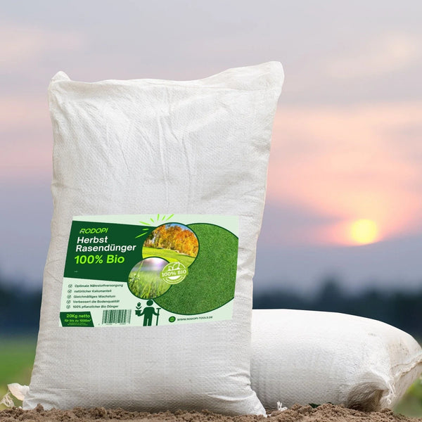 Rasendünger Herbst spezial. Kaliumreich, staubarmes Granulat. Bio-Rasendünger. 3kg,7kg, 20kg.