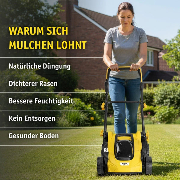 Sonderposten: Akku-Rasenmäher 20 V inklusive Akku & Ladegerät | Brushless | 33 cm | Mulchfunktion