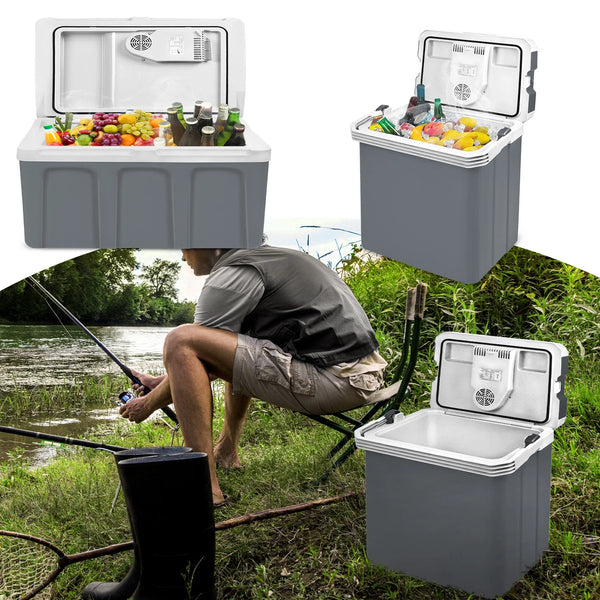25 Liter Kühlbox, mobile Kühltruhe, Mini-Kühlschrank 12 Volt / 230 Volt