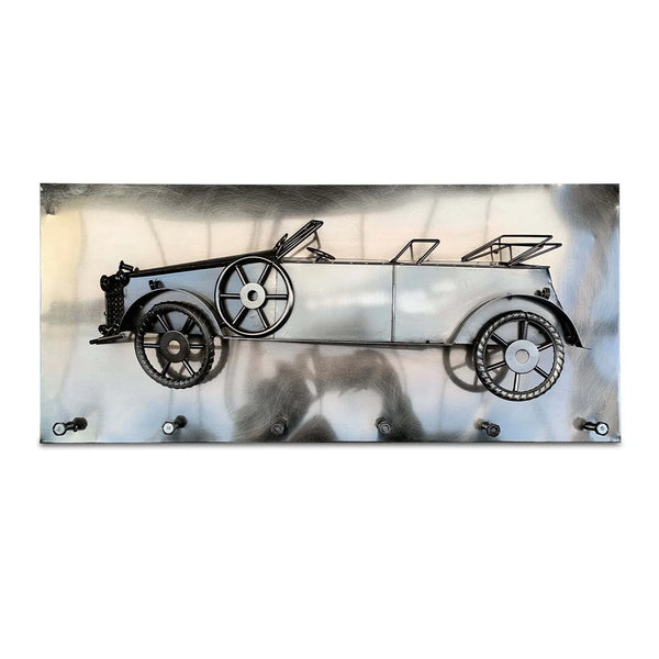 Kunst aus Stahl. (3D) Oldtimer-Wandgarderoben. 80 cm. Hakenleiste Paneel 80x35x16cm 4 künstlerische Modelle in Handarbeit.