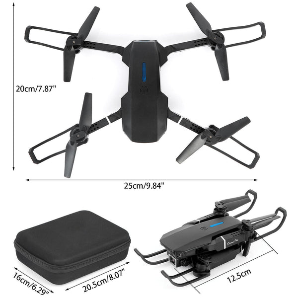 Flugdrohne, faltbar. Mit 4K-HD Kamera. Ein preiswerter Quadrocopter zum lernen.