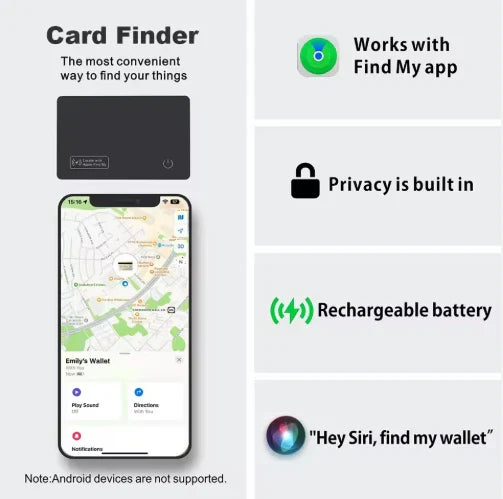 AirTag-Karte für iPhone im Kreditkartenformat – passt in jedes Portemonnaie