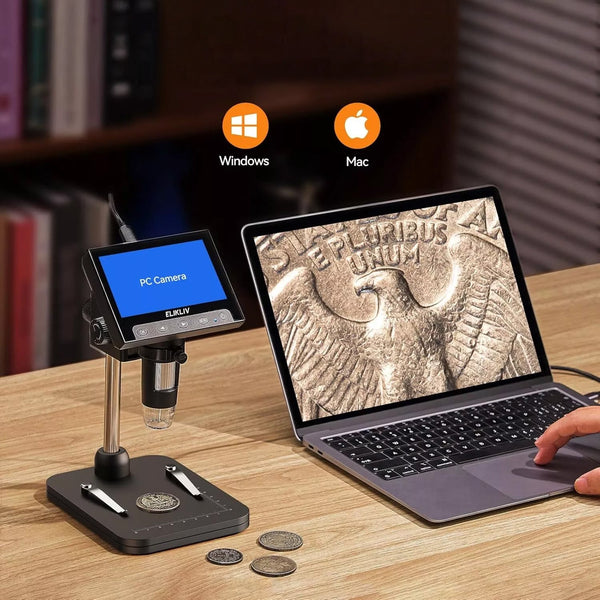 Digitales Mikroskop 1000X USB 4,3" LCD-Bildschirm