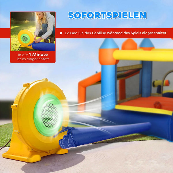 Sommer-Hit! Hüpfburg 8-in-1 mit Wasserrutsche & Gebläse