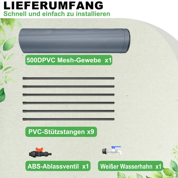 Regentonnen. 200-750 Liter. Warum zahlen, wenn Wasser gratis vom Himmel kommt?