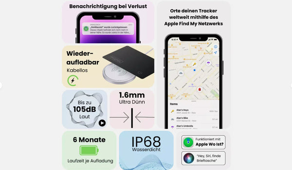 AirTag-Karte für iPhone im Kreditkartenformat – passt in jedes Portemonnaie