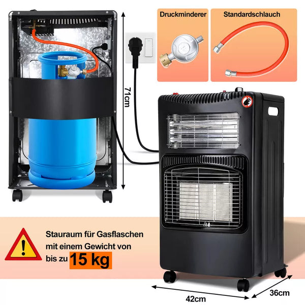 Gasheizofen – Effizient, mobil und leistungsstark. 4200 Watt!