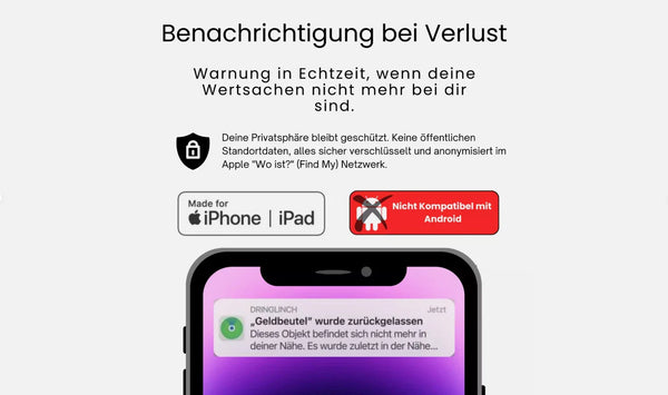 AirTag-Karte für iPhone im Kreditkartenformat – passt in jedes Portemonnaie